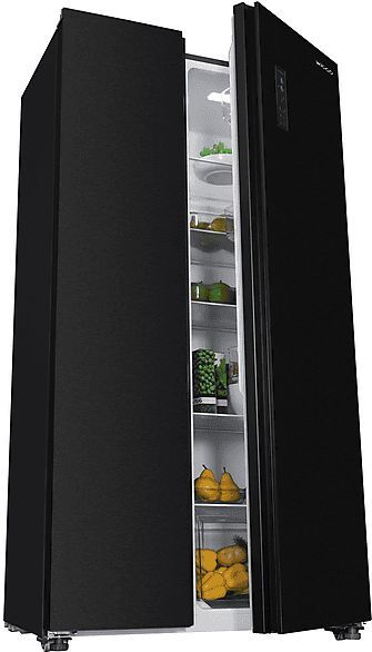 Wiggo - WR-SBS18E(DX) - Amerikaanse Koelkast - Dark Inox - 442 Liter