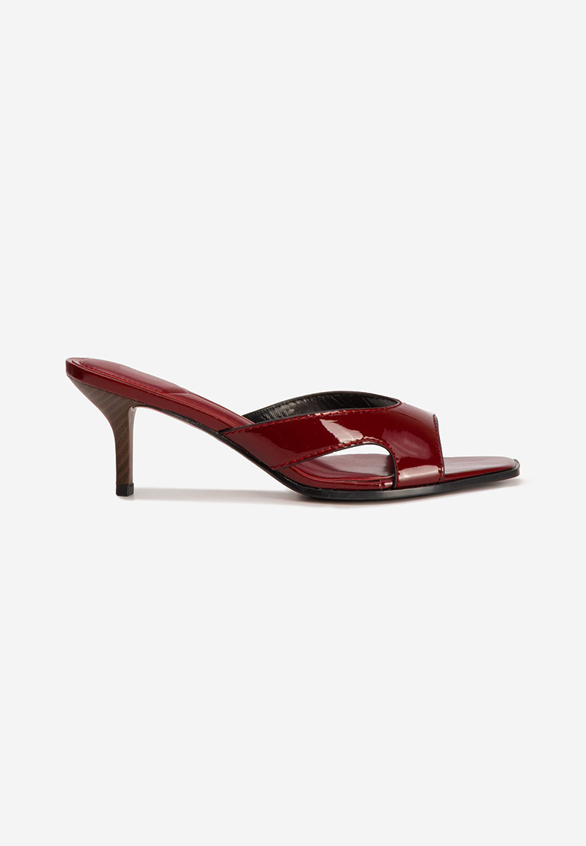 Mules à talon fin bordeaux Zinadia
