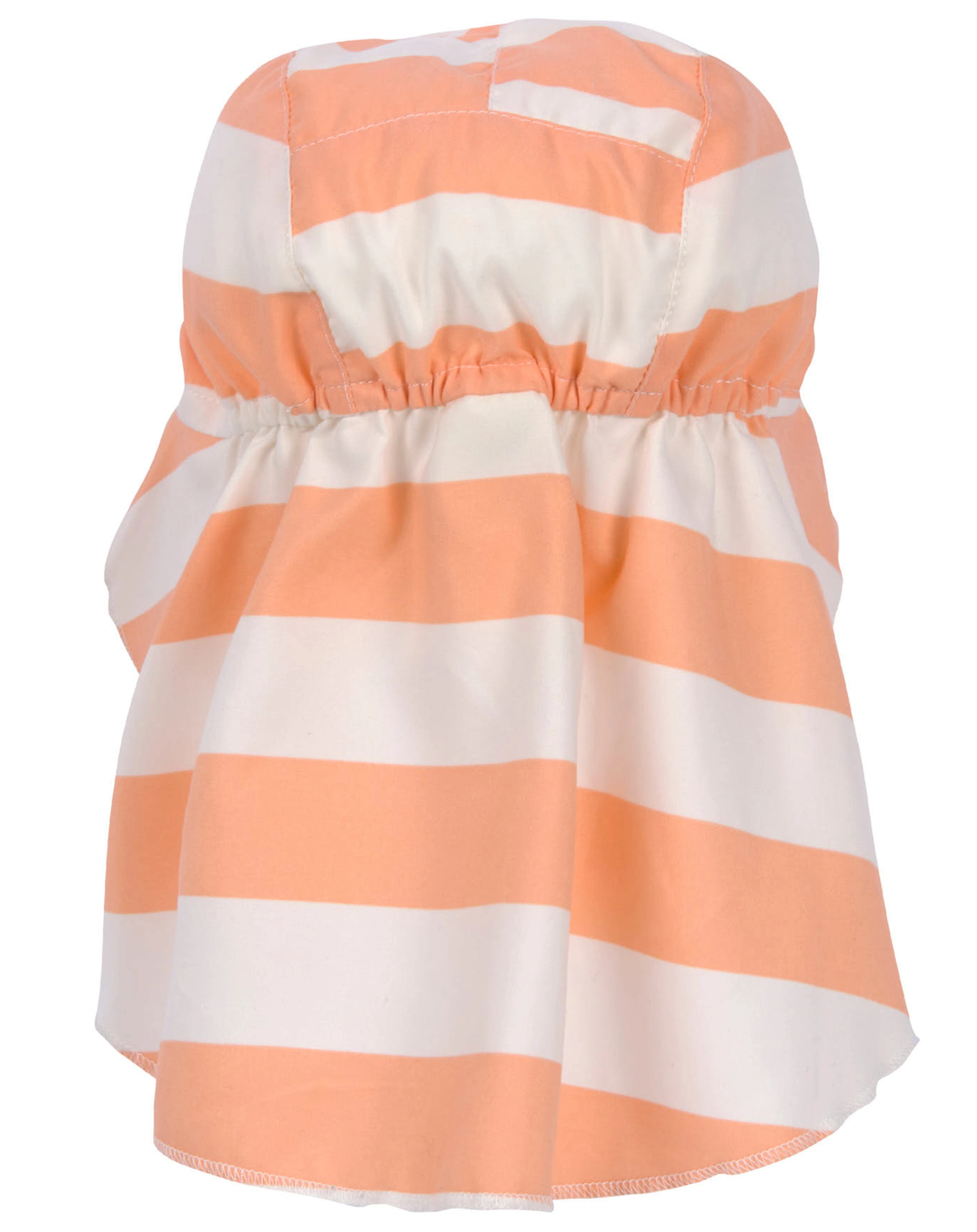 Schirmmütze BLOCKSTRIPES mit Nackenschutz in milky/peach