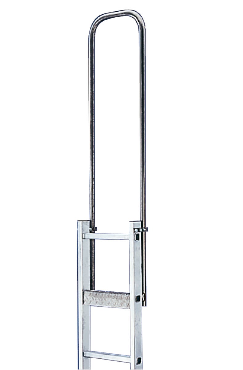 MUNK instaphulp van roestvrij staal, dubbele leuning, voor ladderbreedtes van 340 mm