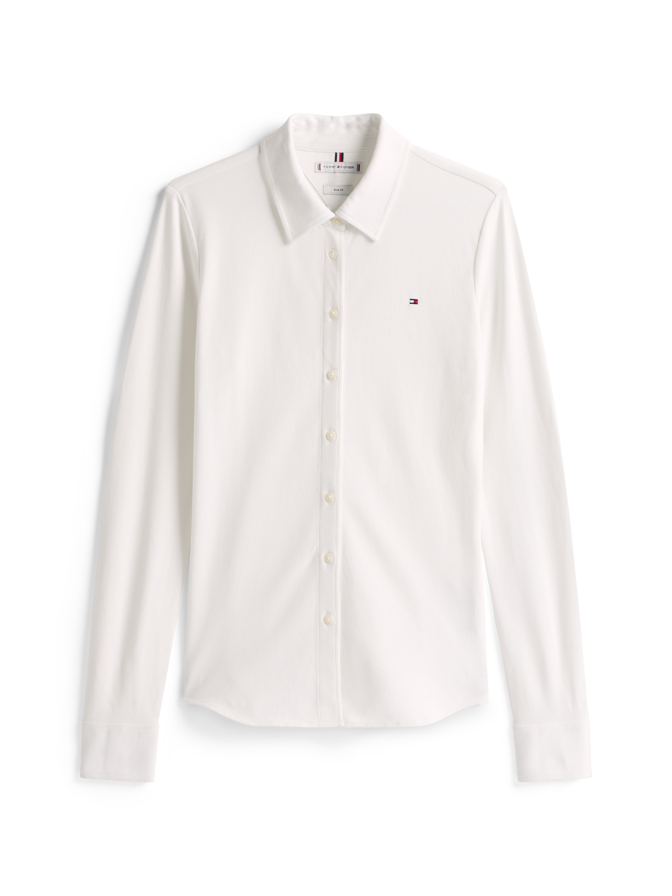 Tommy Hilfiger Poloshirt »1985 SLIM PIQUE BTN DOWN LS mit Polokragen und Label«, Baumwollmischung, slim fit
