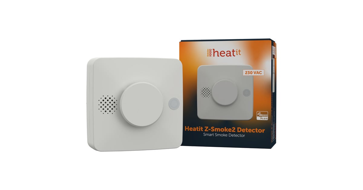 heat itZ-Smoke2 Detector 230VAC rookmelder  (Wit, Z-Wave)