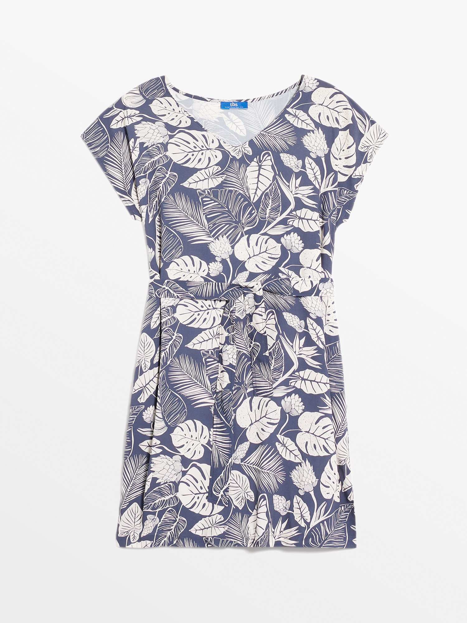 Robe Femme Motif Floral Bleu