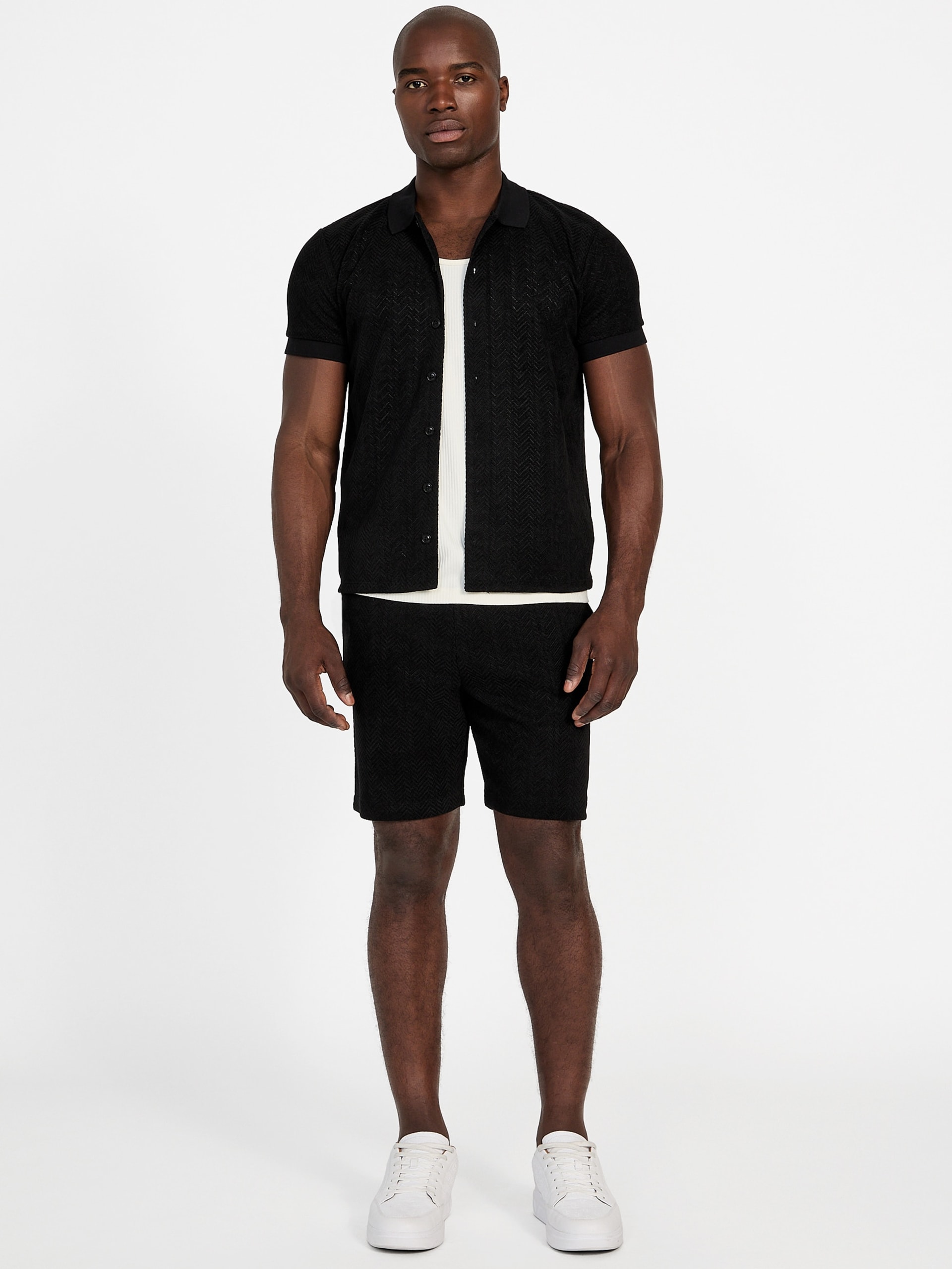 Camisa Eco Calvin com estampa chevron