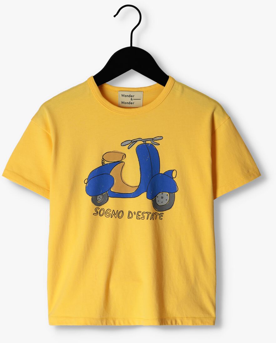 WANDER & WONDER gele wander & wonder t-shirt scooter tee