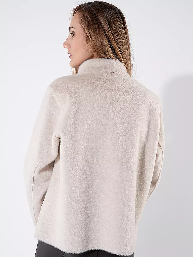 RICH & ROYAL Jacke in Felloptik beige