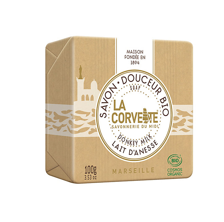 Savon douceur bio La Corvette Savonnerie du midi Lait d’anesse 100g