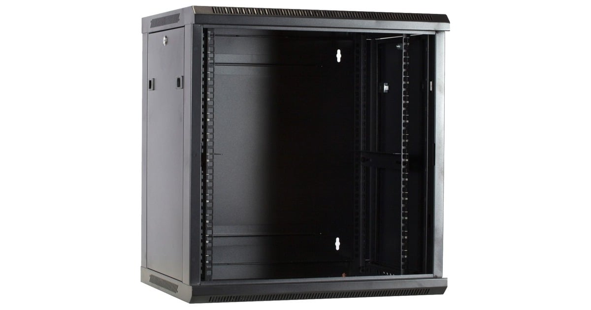 DSI12U wandkast met glazen deur - DS6412 server rack  (Zwart, 600 x 450 x 635mm)
