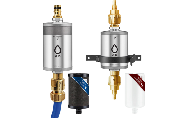 Alb Filter® PRO CAMPER Set Trinkwasserfilter Kombination Edelstahl Natur