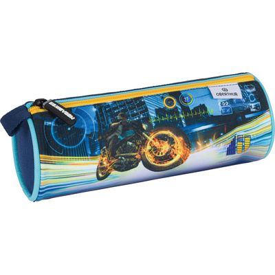 Trousse ronde Megacars / Megabikes - 1 compartiment - marine ou noir - Oberthur