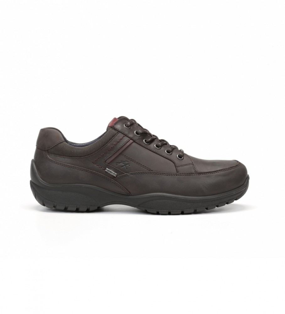 Sapatos Fluchos Wolf F0918 em couro marrom