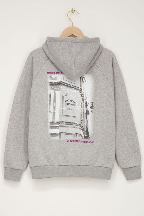 Grijze hoodie emmène-moi à Paris