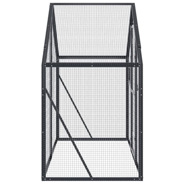 vidaXL Fuglehus antrasitt 179x100x185 cm aluminium