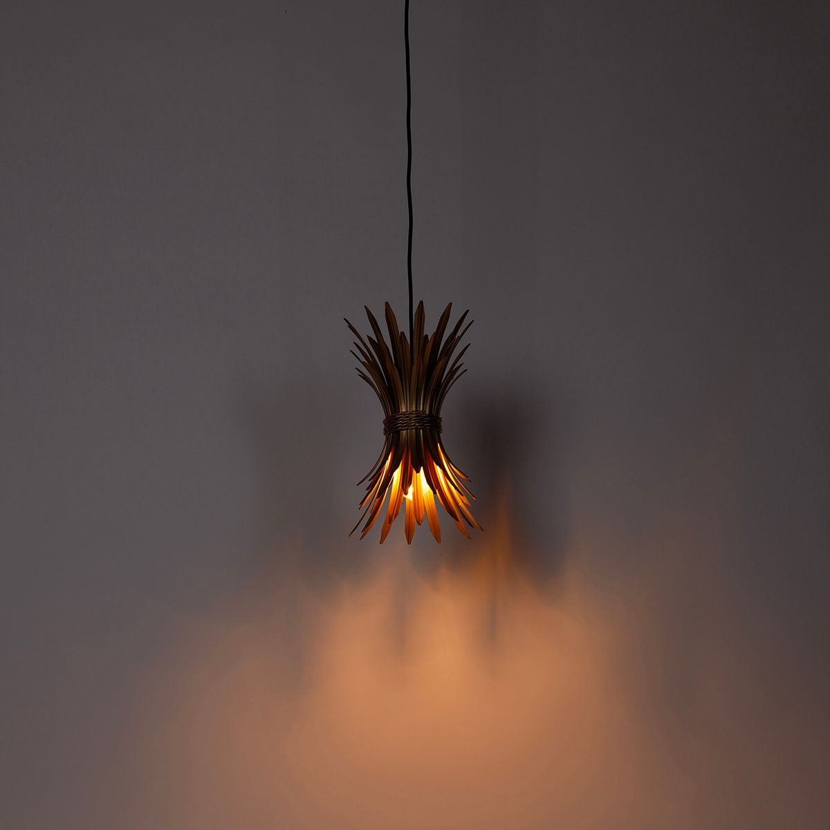 Art Deco hanglamp goud met zwart - Wesley