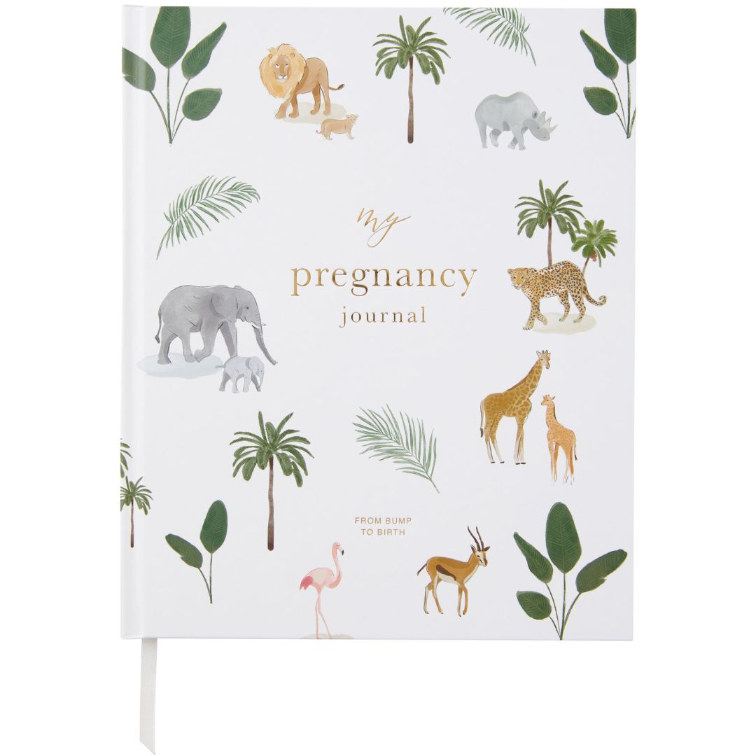 Blush and gold my pregnancy journal - jungle