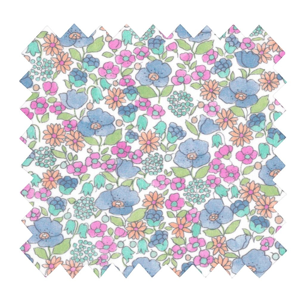 Coupon Tissu 1 M Pastel Fleuri