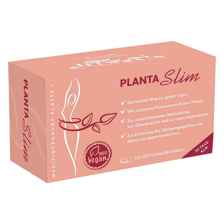Planta Slim 99% ind.FlohsamenschalenPulver Kapseln vegan, 120 St