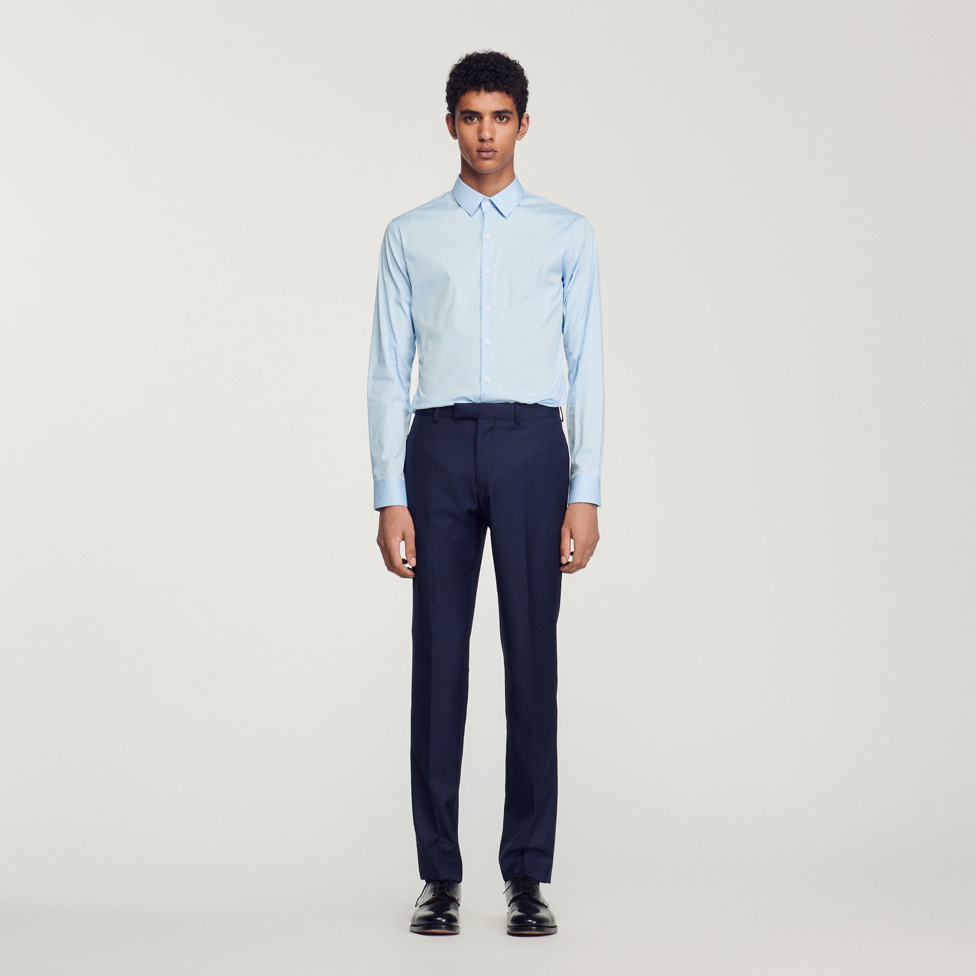 Chemise ajustee en coton stretch