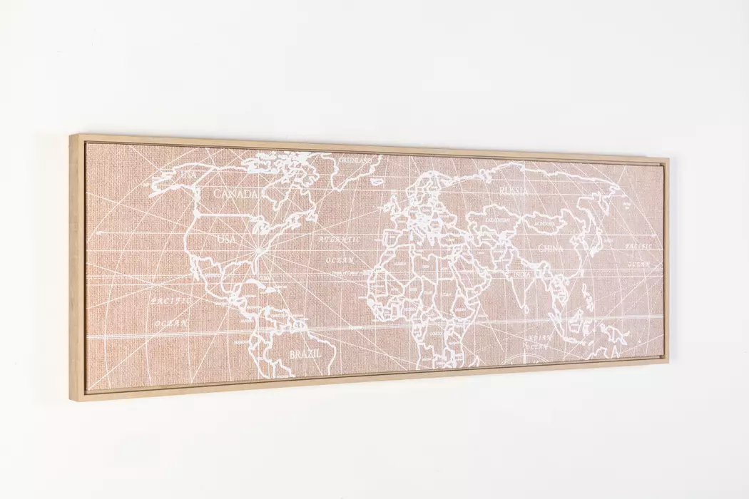 Wandbild 120 x 40 cm Weltkarte II