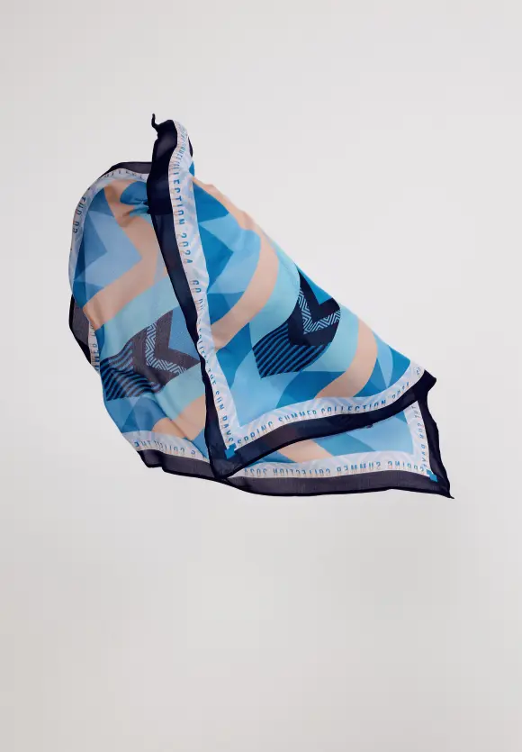 Halstuch mit Print - gravity blue