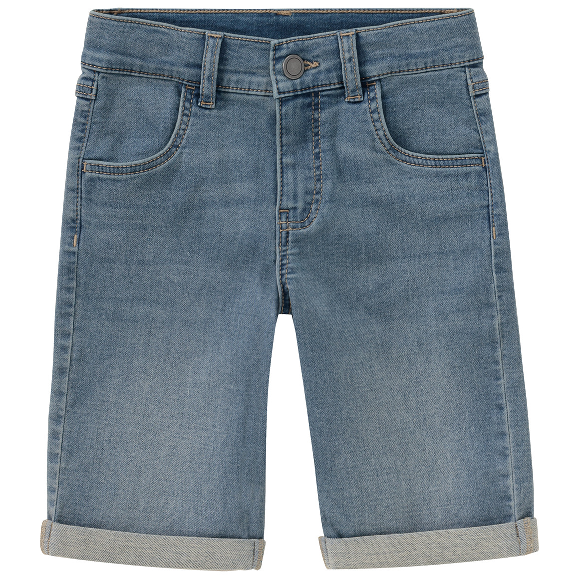 Famy 3 Jungen Jeansshorts im Basic-Look dunkelblau / blau / hellblau
