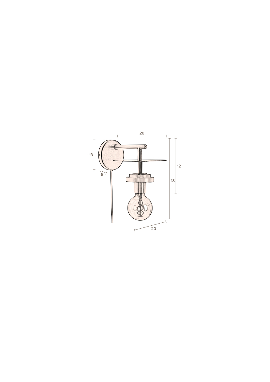 Wandlamp ADEN BRASS