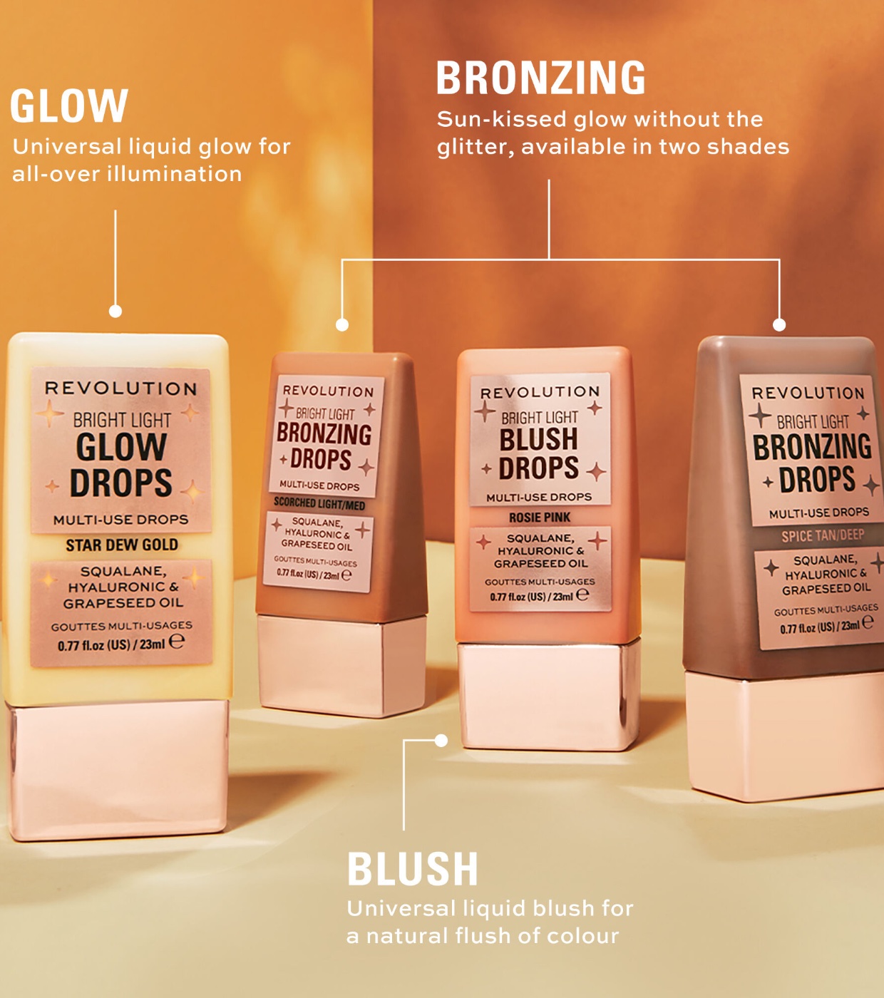 Revolution - Gotas bronzeadoras Bright Light - Spice Tan/Deep