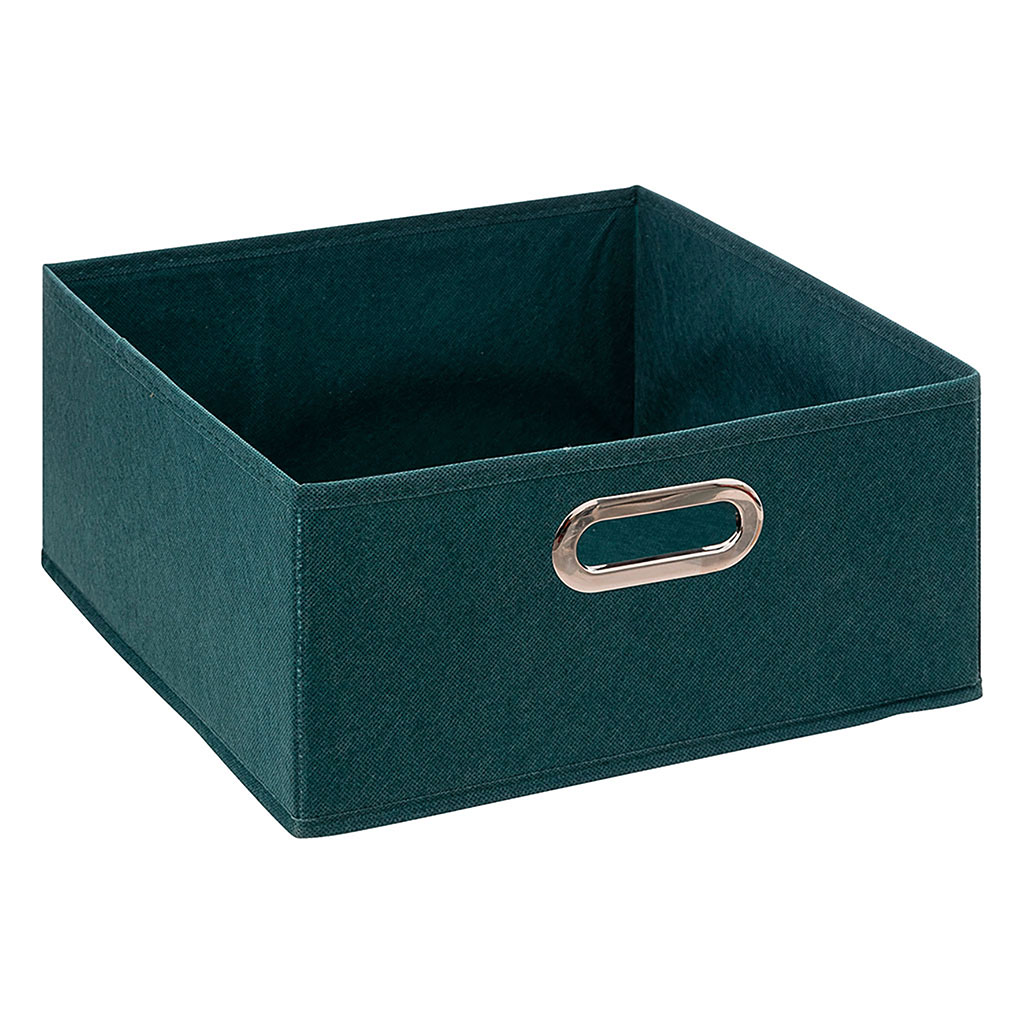 Boîte de rangement Mix'n Modul chrome bleu pétrole 31x15cm