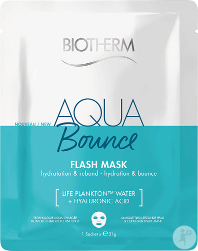 Biotherm Aqua Bounce Flash Mask Masque Visage Hydratant Rebond Tout Type De Peau Sachet 1x31g