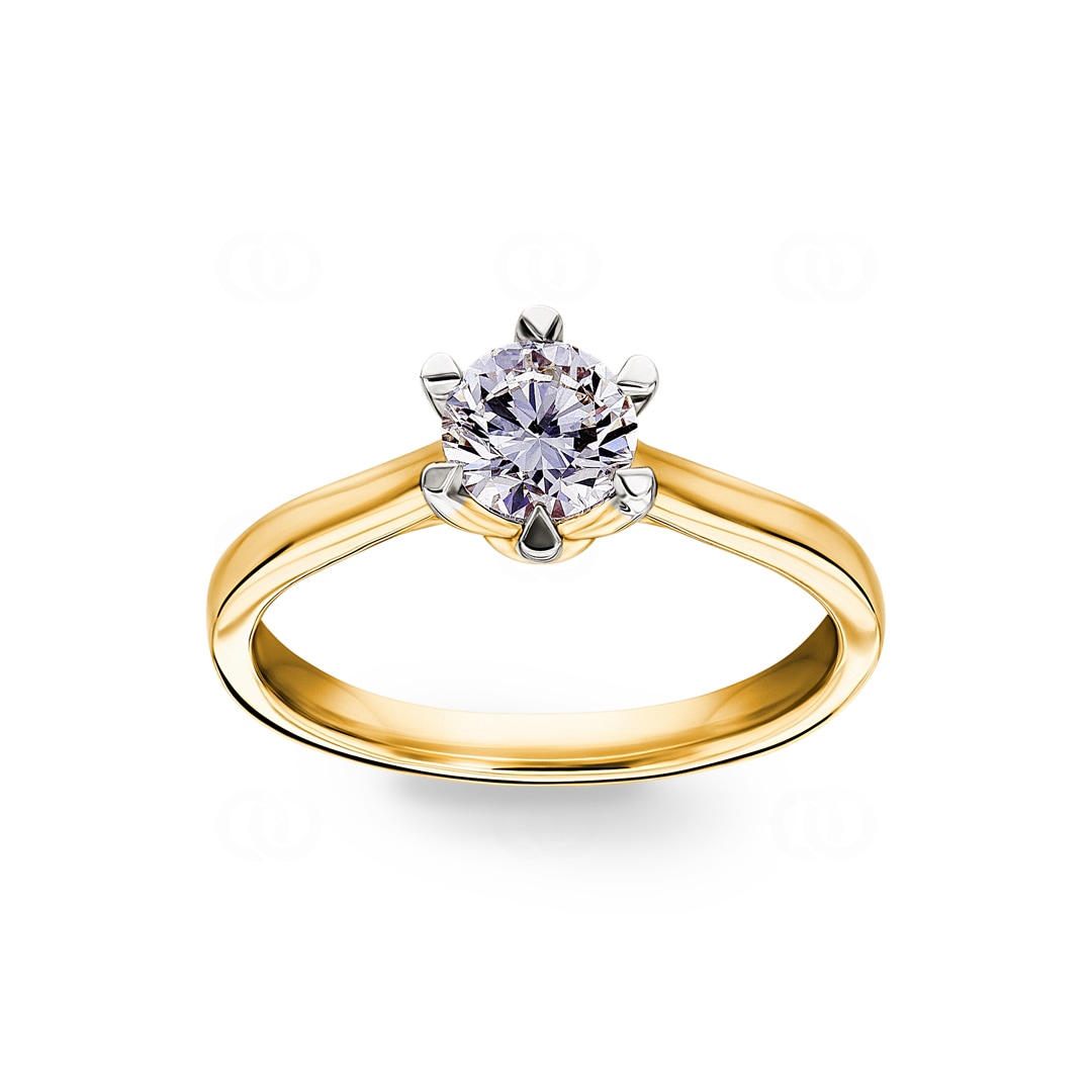 0.75ct Diamant Solitärring 750/18 K Gelbgold