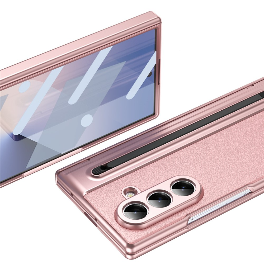 Samsung Galaxy Z Fold7 Hardcase Schutzhülle mit Touch Pen   Display Schutzglas - Rosa