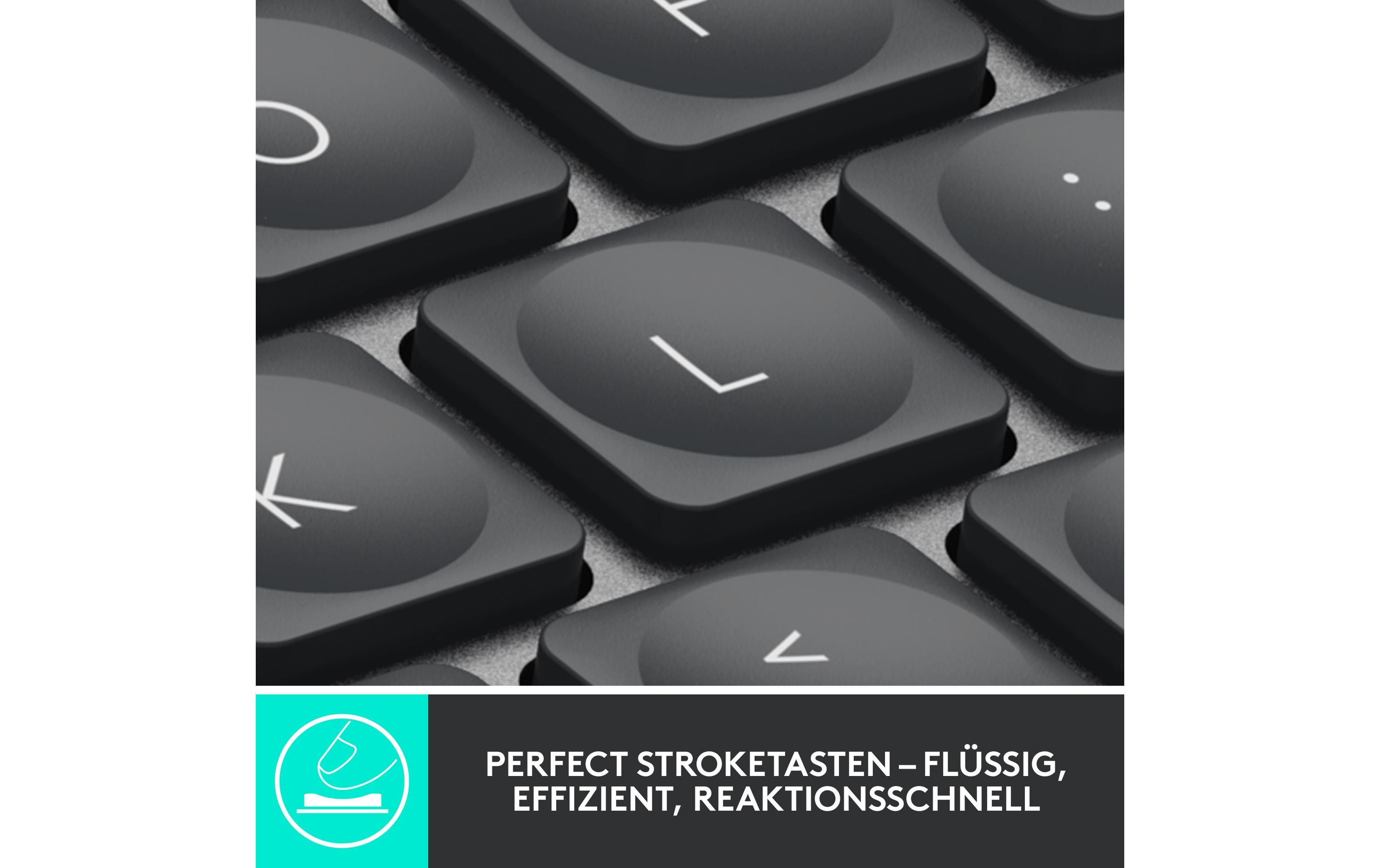 Tastatur Mx Keys for Business<br>Komfortable Business-Tastatur mit «Logitech Flow»-Technologie und Logi Bolt Empfänger
