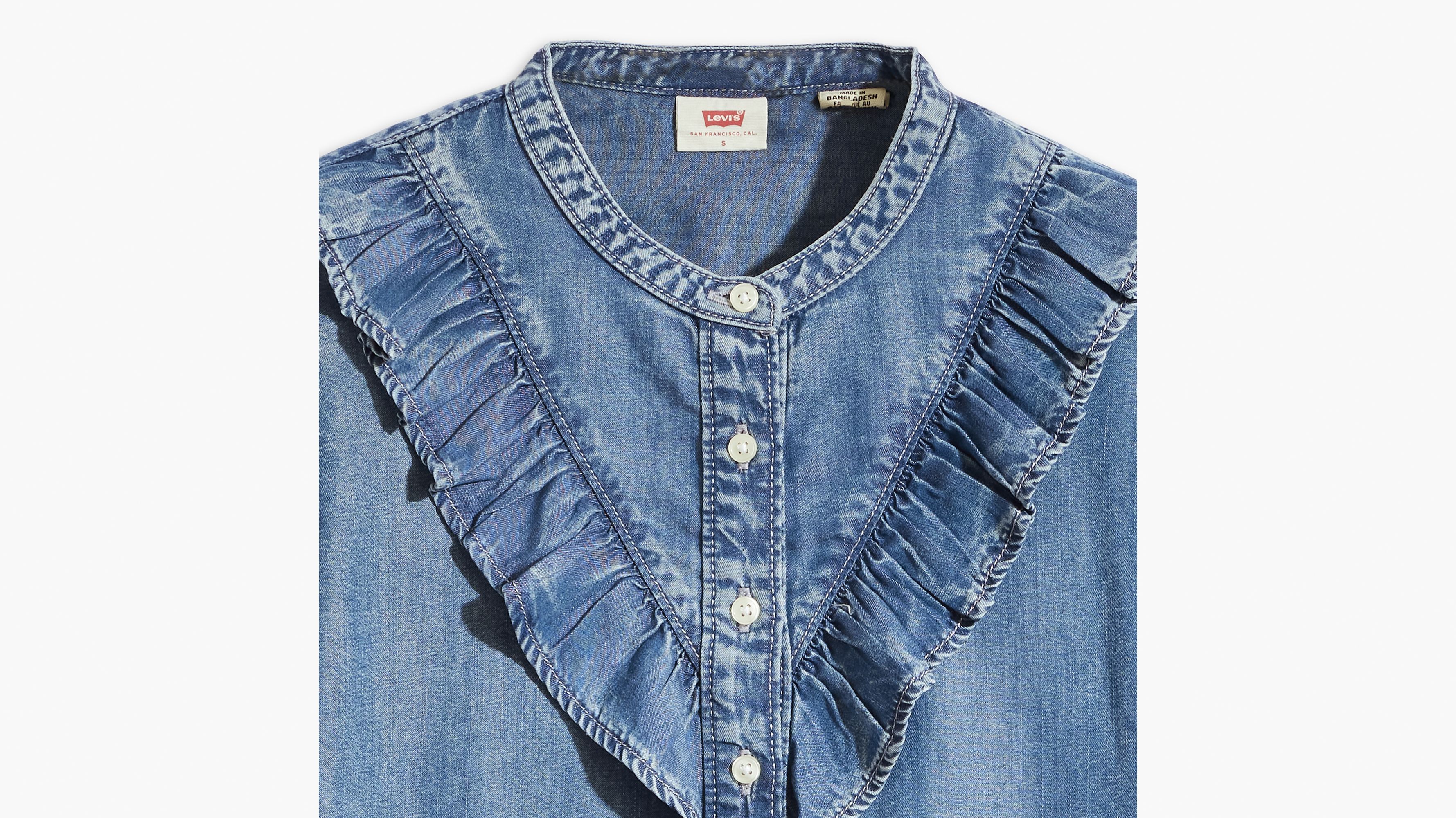 Blouse Carinna Lightweight - In Patches 2 - Bleu