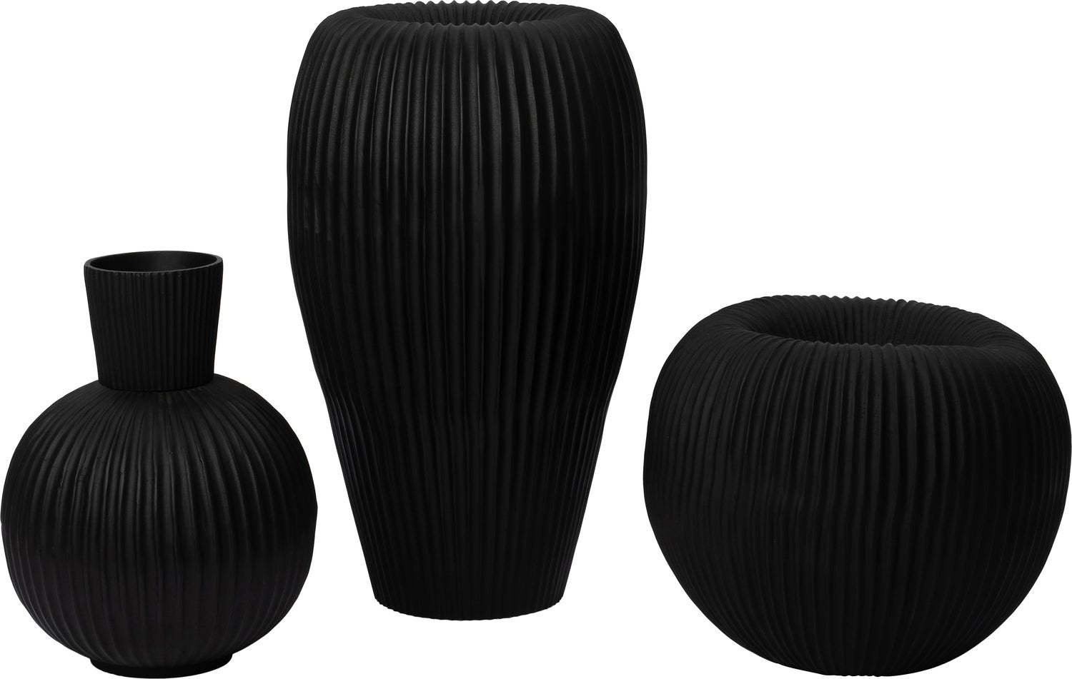 Intratuin vaas Narco zwart D 30 H 65 cm