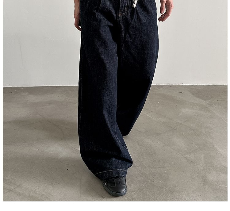 Nahagin - Mid Rise Wide Leg Jeans