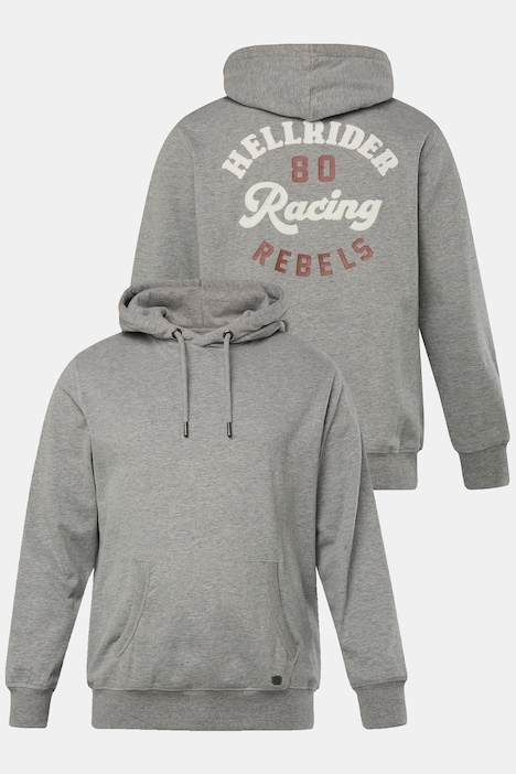 Hoodie, Kapuzensweater, Rückenprint, bis 8 XL