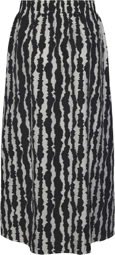 YAS YASZENA HW ANKLE SKIRT S. Sort