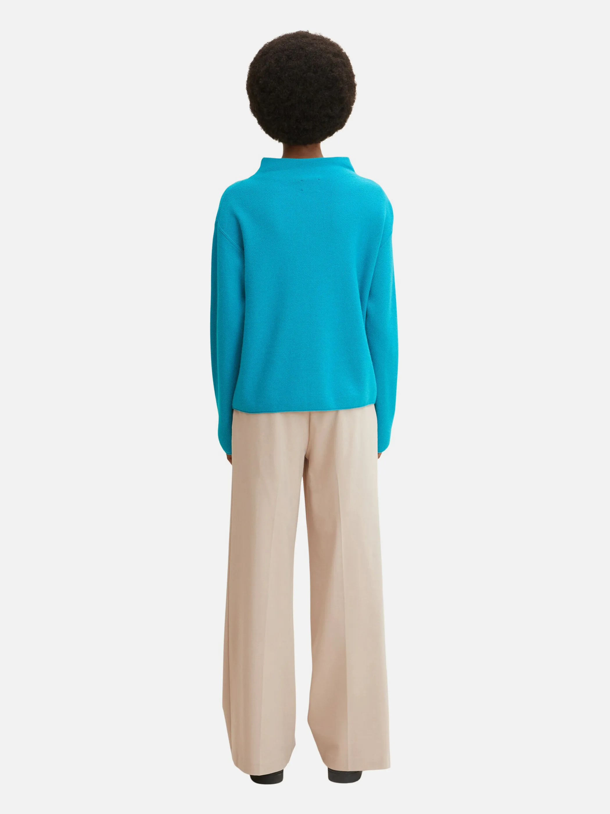 Damen Pullover mit kleinem Stehkragen