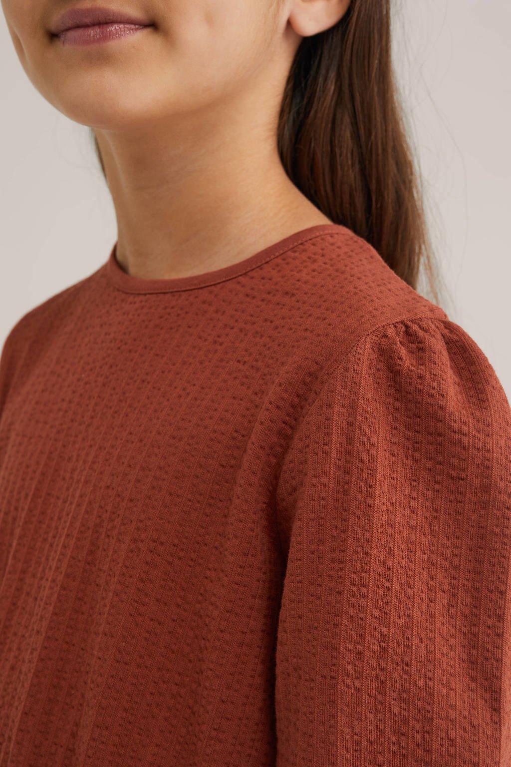 WE Fashion korte jurk bruin