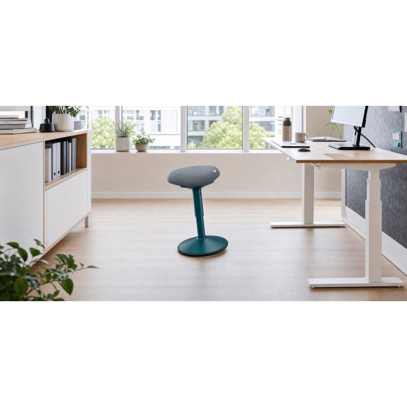 Tabouret ergonomique assis - gris - Leitz Ergo