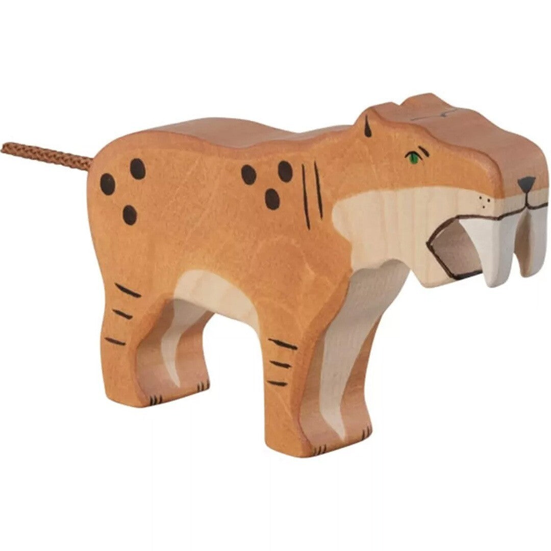 Holztiger sabeltandtijger - 14 cm