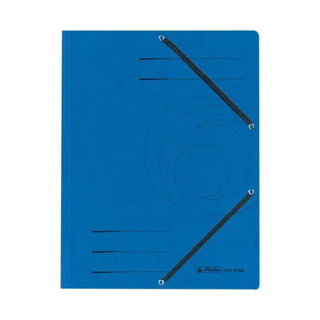 Herlitz Einschlagmappe mit Gummizug A4 Pappe blau