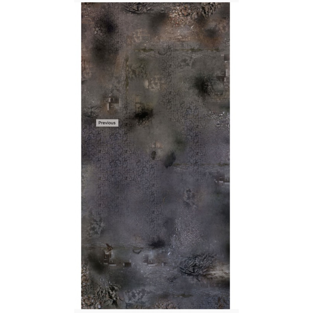 Playmats - Mousepad - Tapis recto/verso - Ruined City / Grassland - 72''x36''