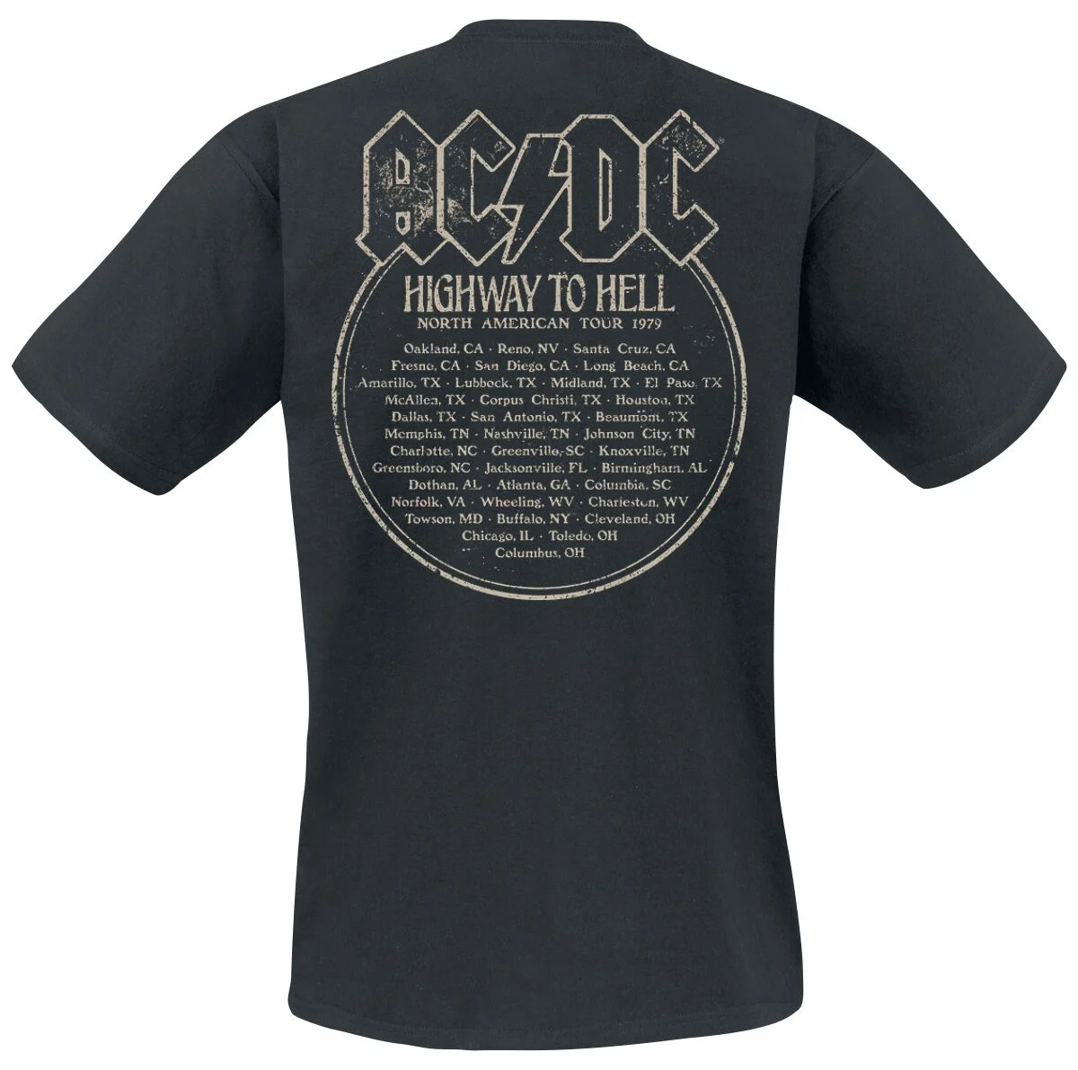 North American Tour 1979 | AC/DC T-Shirt Manches courtes