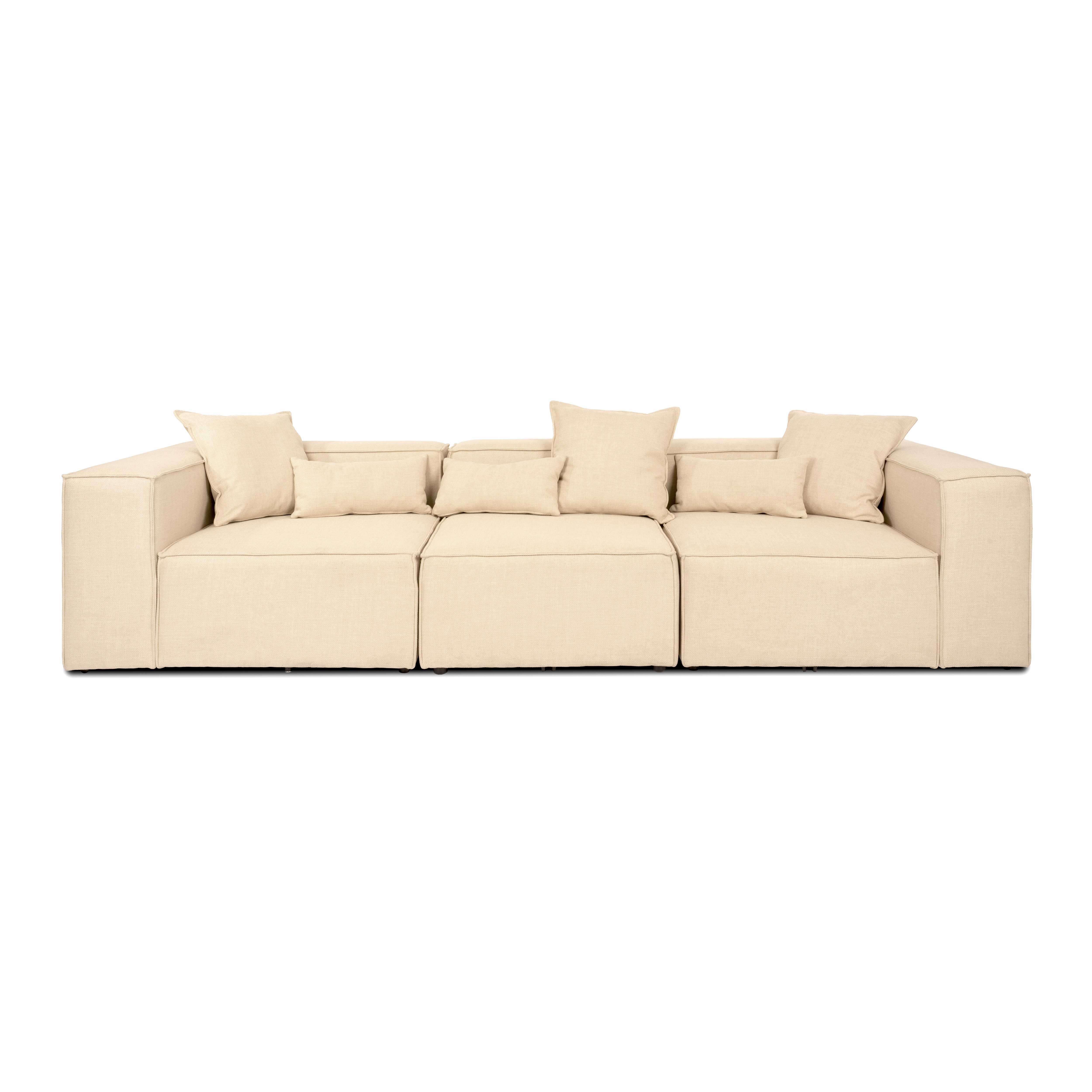 HOME DELUXE Modulares Sofa VERONA M Beige - versch. Ausführungen