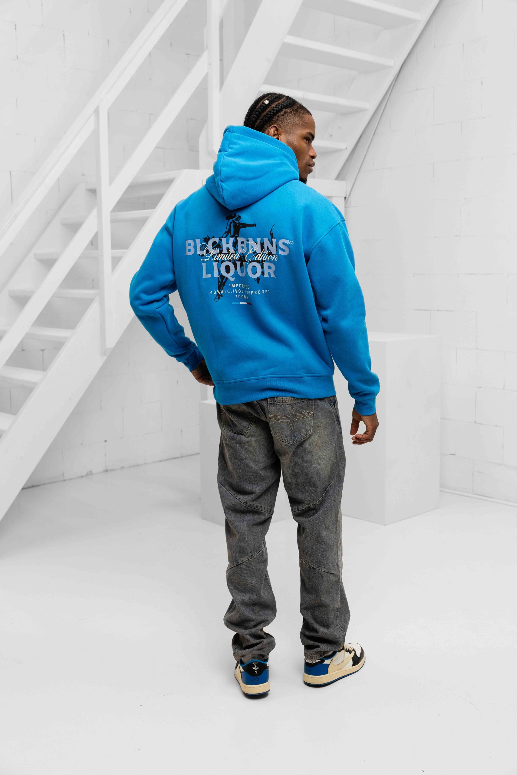 Black Bananas Liquid Hoodie Heren Blauw