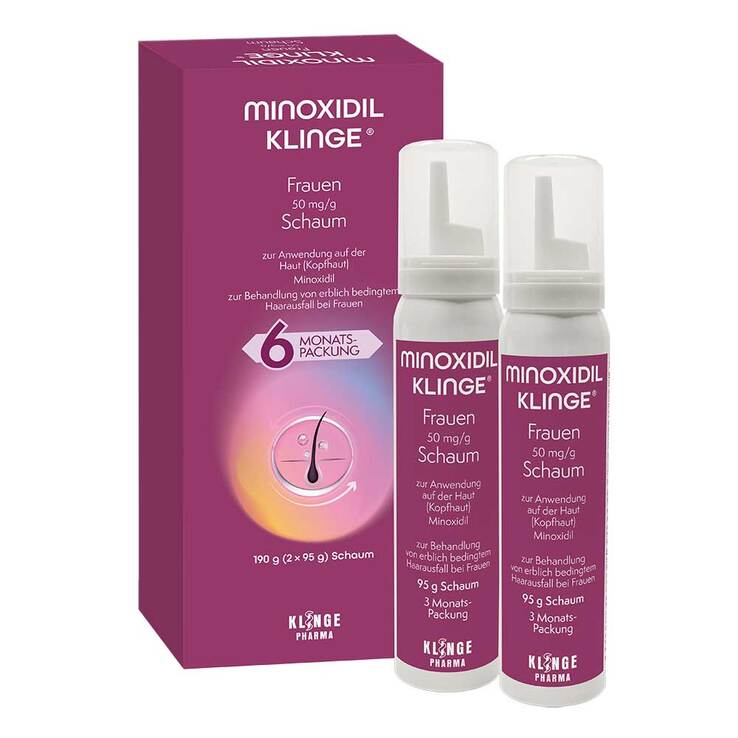 Minoxidil Klinge Frauen 50 mg / g Schaum, 190 g