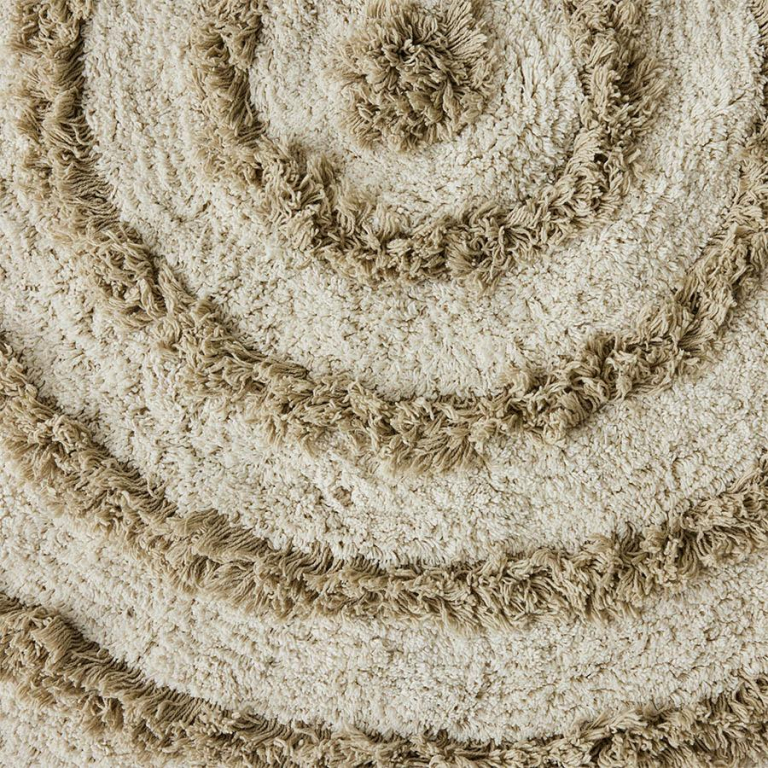 HKliving Round badmat Ø120 crème