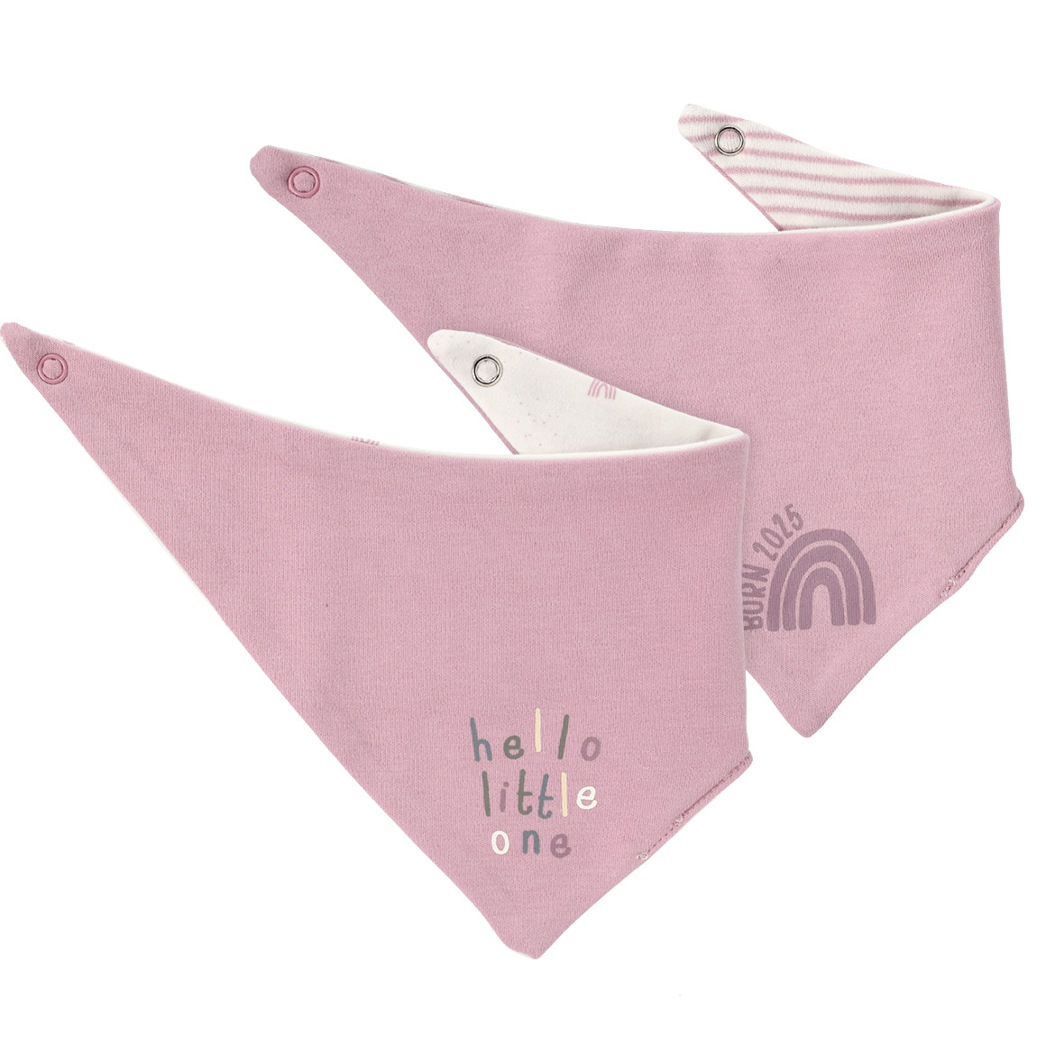 Topomini Pure Collection 2 Baby Bandanas Born 2025 rosa