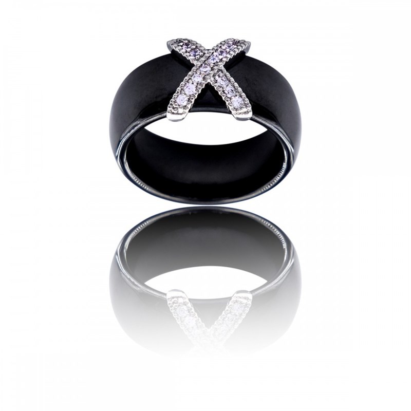 Coffret Bague Femme Fashion Céramique Ornée Zirconium